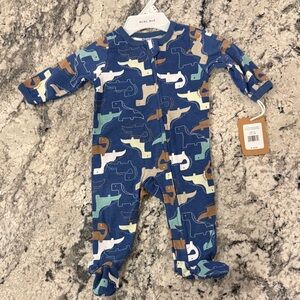 Blue Dinosaur Print Kids One Piece